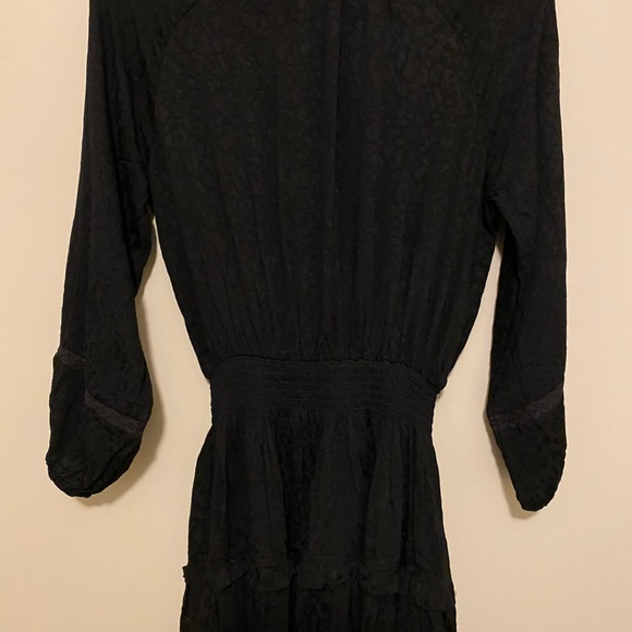 Black Leopard Print Mini Dress, Size small - Picture 2 of 6